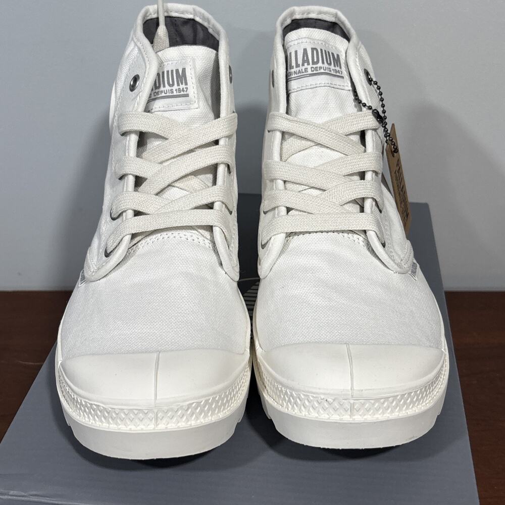 PALLADIUM PAMPA HI ORIGINAL CANVAS BOOTS WHITE HIGH TOP SNEAKERS WOMENS 9.5 READ - Picture 3 of 12